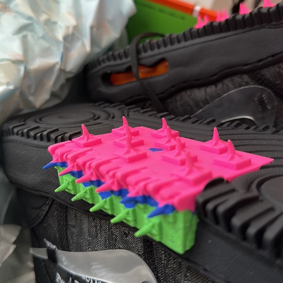 Nike Off-White x Air Force 1 Mid 'Black - Picture 8 of 10